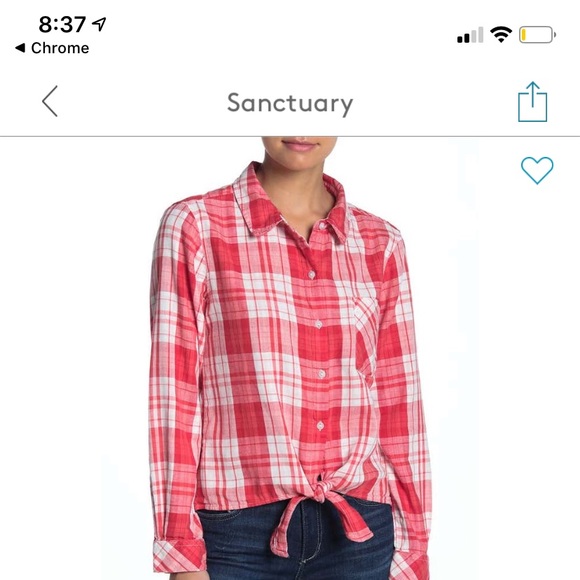 Sanctuary Tops - Plaid button down